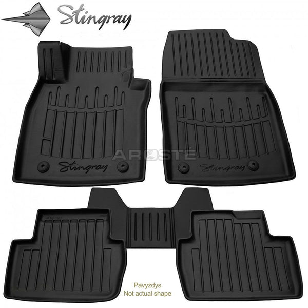 Kilimėliai "Stingray" 3D AUDI A4 (B9) (2015->;), 5 vnt. juodi /5030075 - Trilesta