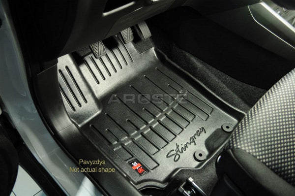 Kilimėliai "Stingray" 3D KIA Sportage JE 2004-2010, 4 vnt. juodi /5010034 - Trilesta